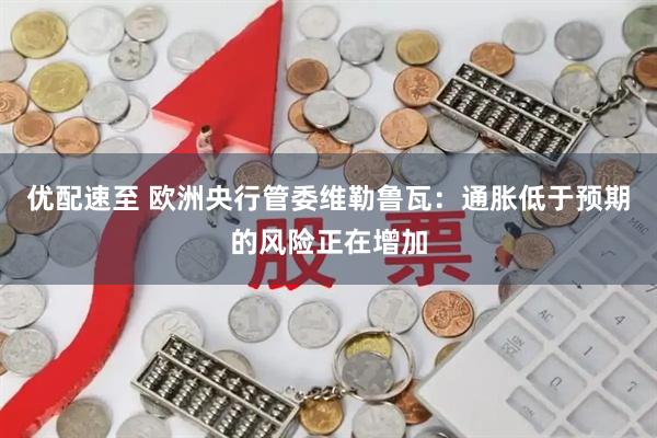优配速至 欧洲央行管委维勒鲁瓦：通胀低于预期的风险正在增加
