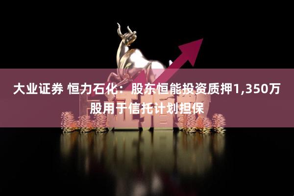 大业证券 恒力石化：股东恒能投资质押1,350万股用于信托计划担保